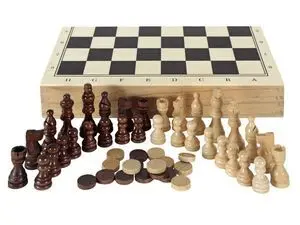 Juego Estuche Ajedrez Damas Backgammon