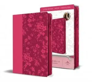 Biblia Rvr 1960. Letra Grande. piel, Estmpampado Floral, Cremallera