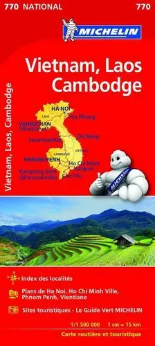 Mapa National Vietnam, Laos, Cambodge
