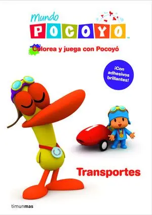Colorea y Juega con Pocoyó. Transportes