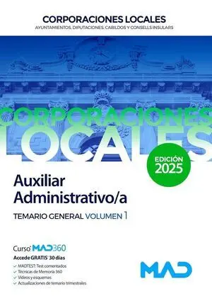 025 T1 Auxiliar Administrativo Aux Corporaciones Locales