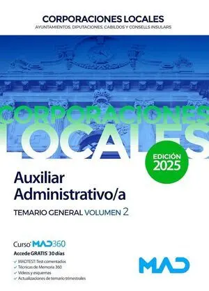 025 T2 Auxiliar Administrativo Aux Corporaciones Locales