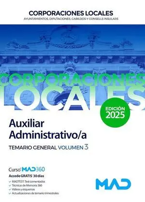 025 T3 Auxiliar Administrativo Aux Corporaciones Locales