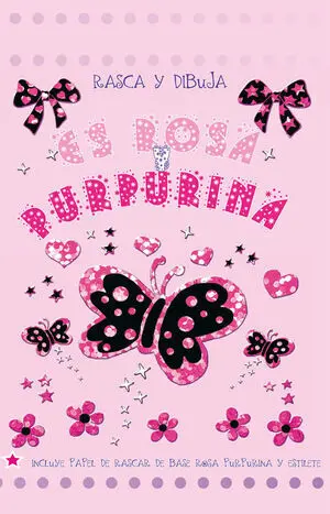 Dibuja y Rasca. Es Rosa y Purpurina