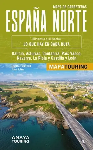 Mapa de Carreteras España Norte 1:340. 000