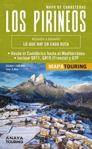 Mapa de los Pirineos 1:340. 000 - (Desplegable)