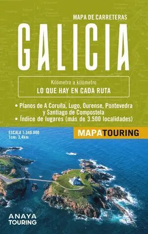 Mapa de Carreteras Galicia (Desplegable), Escala 1:340. 000