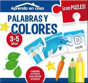 Aprendo en Casa las Palabras y los Colores Puzles Educativos (3-5 Años)