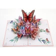 TARJETA FELICITACION MARIPOSAS VOLETEO