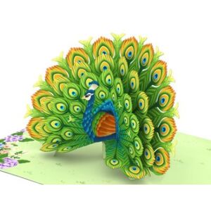 TARJETA DE FELICITACION PEACOCK KIRIARTE