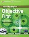 OBJECTIVE FIRST STUDENT'S PACK (STUDENT'S BOOK WITHOUT ANSWERS WITH CD-ROM, WORK
