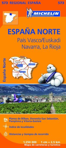 MAPA REGIONAL ESPANA NORTE : PAIS VASCO / EUSKADI,