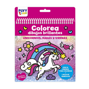 COLOREA DIBUJOS BRILLANTES UNICORNIOS
