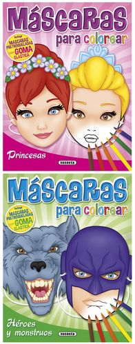 MÁSCARAS PARA COLOREAR (2 TÍTULOS)