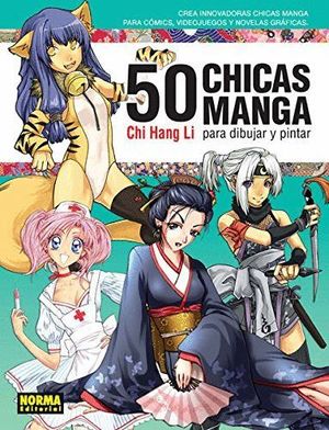 50 CHICAS MANGA PARA DIBUJAR Y PINTAR