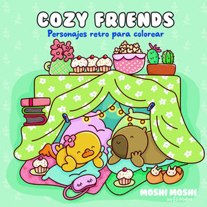 COZY FRIENDS - PERSONAJES RETRO PARA COLOREAR (